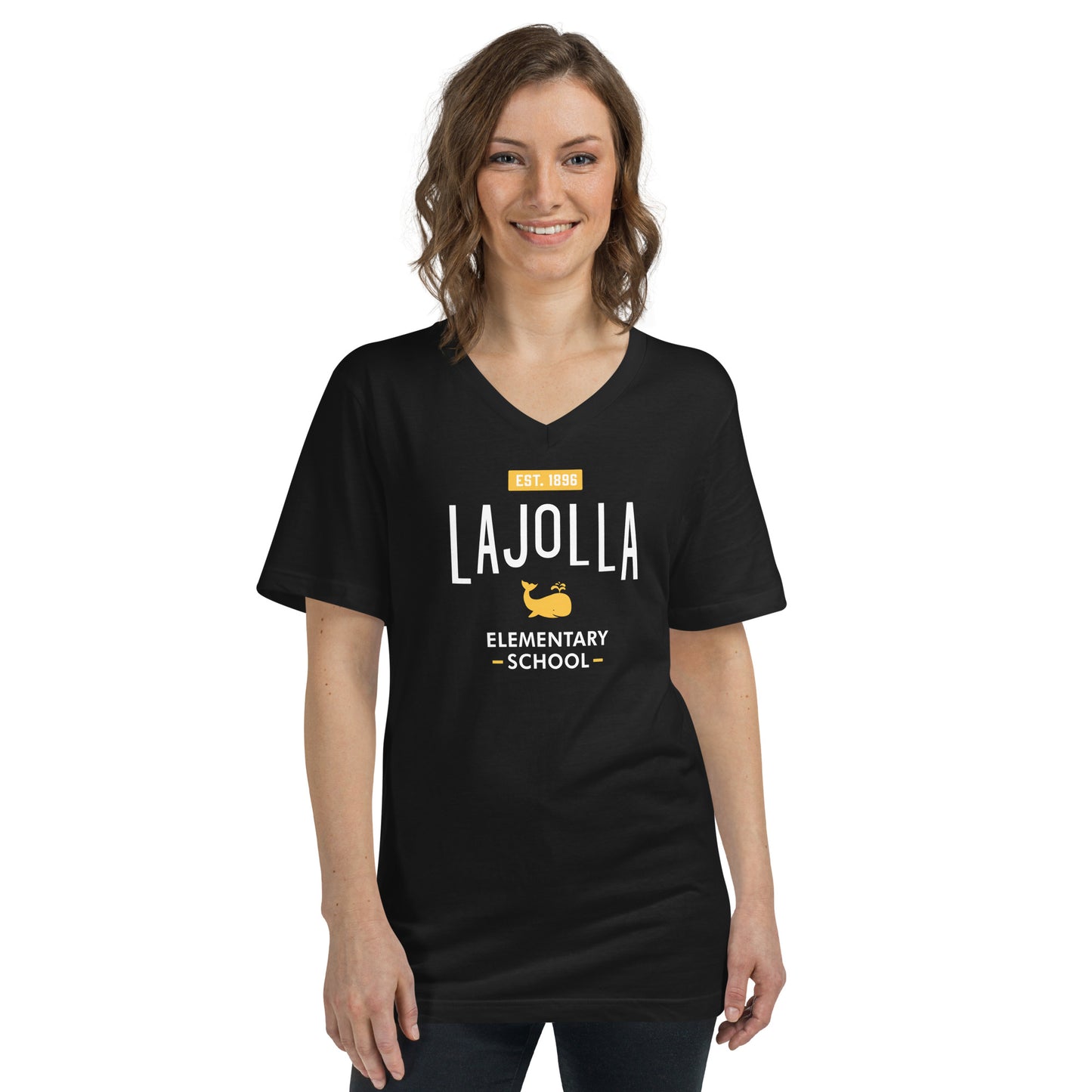 School Collection: Adult Unisex Short Sleeve V-Neck T-Shirt