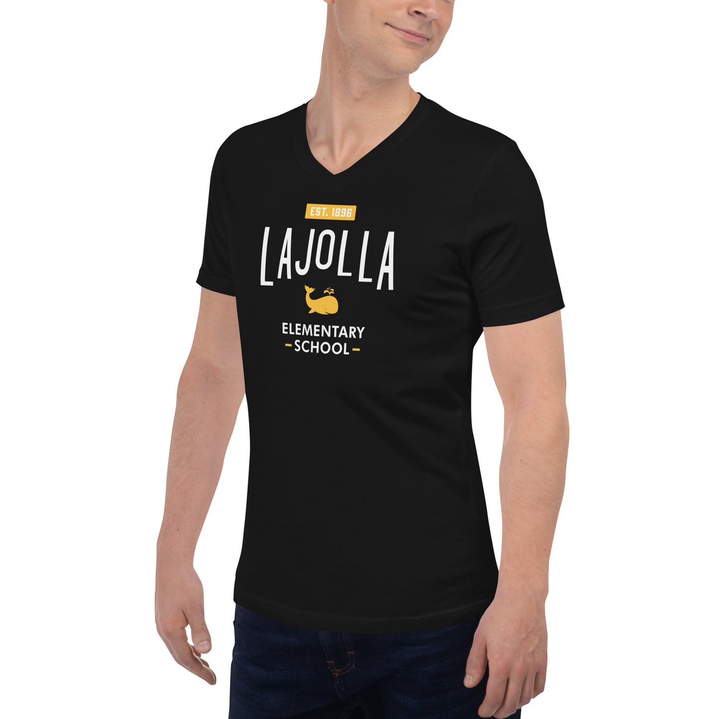 School Collection: Adult Unisex Short Sleeve V-Neck T-Shirt