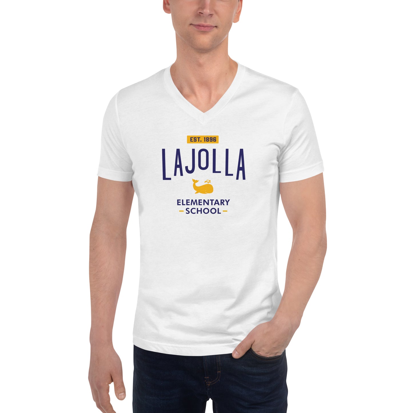 School Collection: Adult Unisex Short Sleeve V-Neck T-Shirt