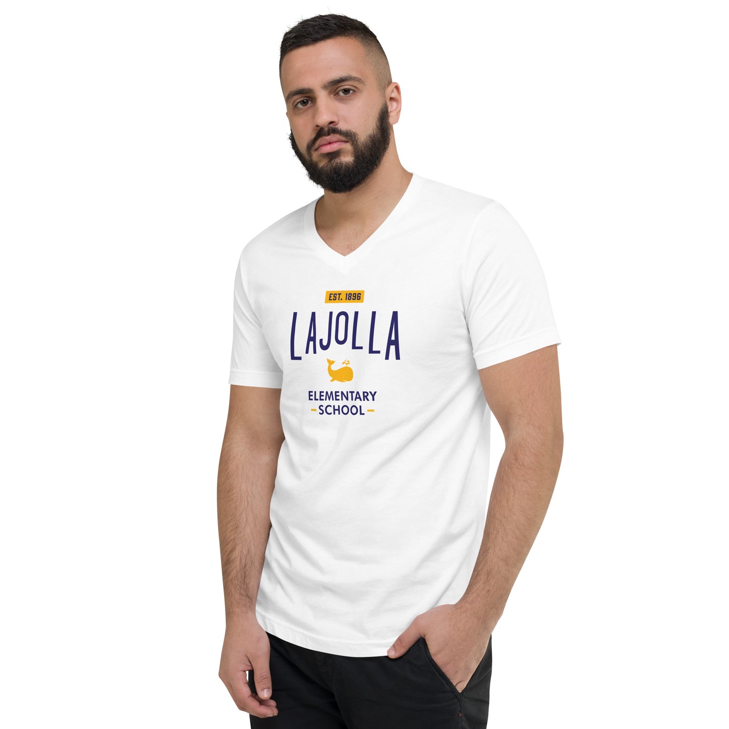 School Collection: Adult Unisex Short Sleeve V-Neck T-Shirt