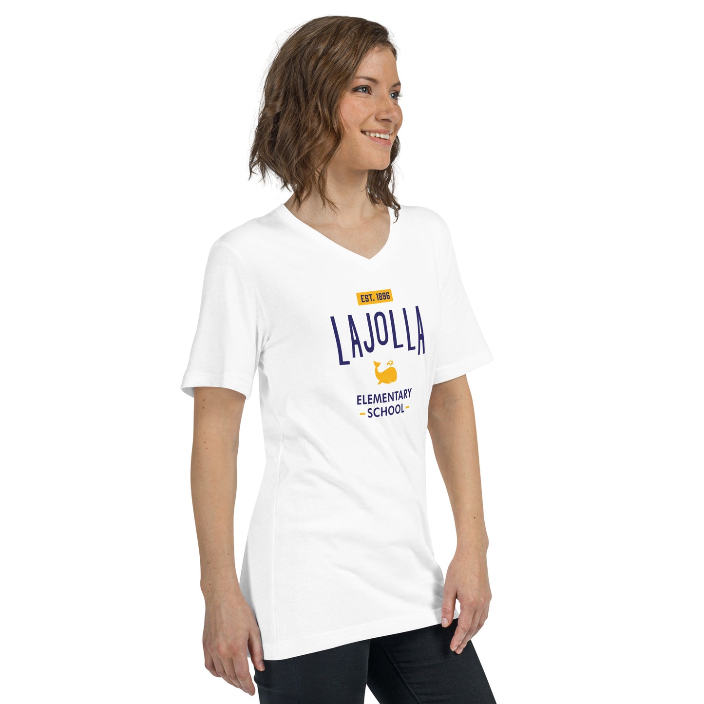 School Collection: Adult Unisex Short Sleeve V-Neck T-Shirt