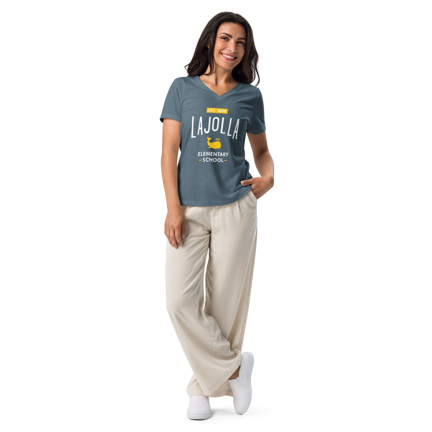 School Collection: Women’s relaxed v-neck t-shirt