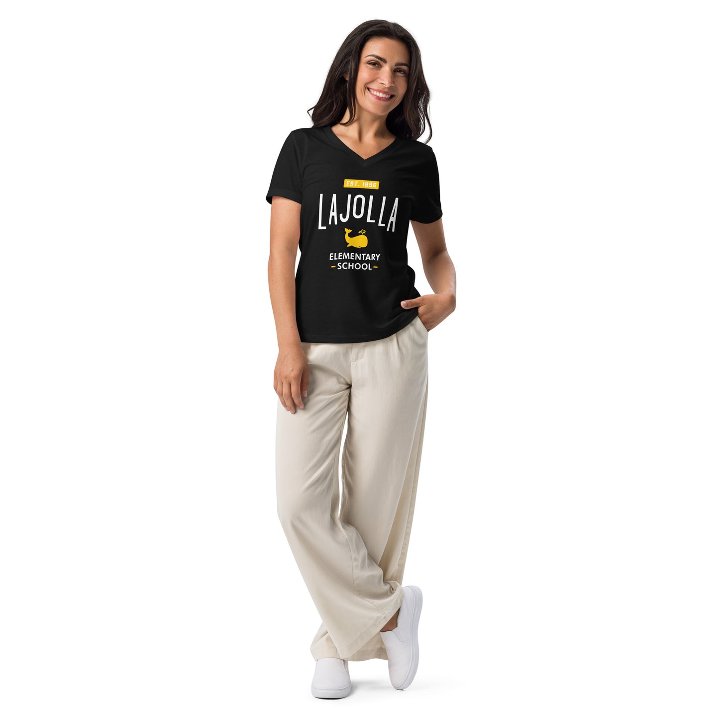 School Collection: Women’s relaxed v-neck t-shirt
